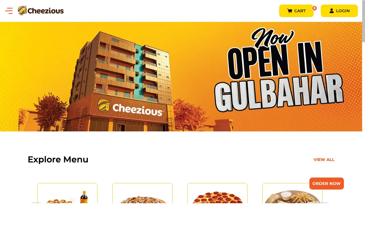 Cheezious — Online Food Ordering System